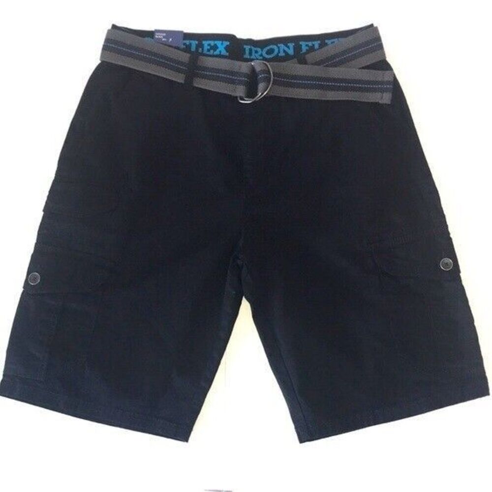 Men’s Black Stretch Utility Cargo Short Belt Included Sz. 32